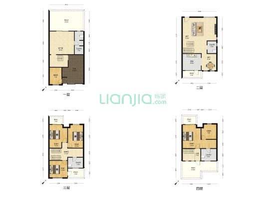 蓝山溪谷 4室2厅4卫 184平方