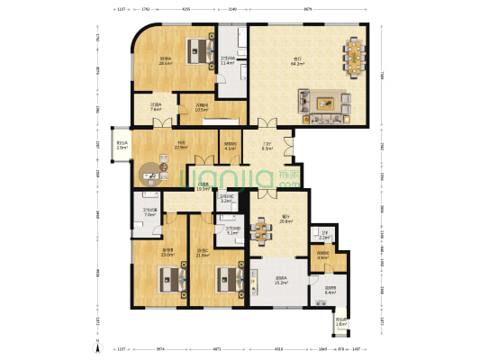 缘溪堂 4室2厅5卫 395平方
