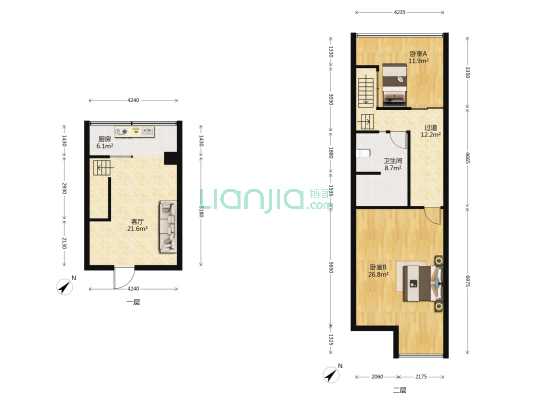 云安阳光城 2室1厅1卫 98平方