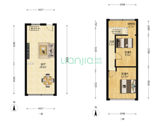 西元岗小区 2室1厅0卫 42平方