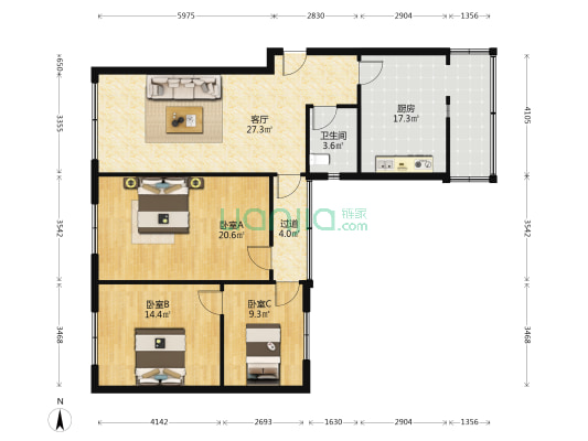 桂湖中路124号 3室1厅1卫 118平方