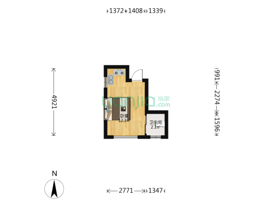 维丰蓝湖熙岸 1室0厅1卫 19平方