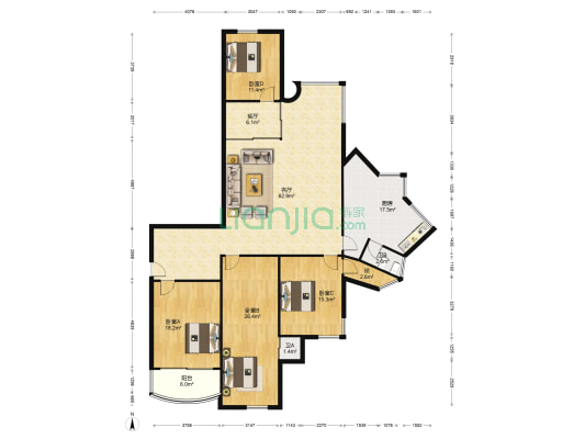 怡景湾 4室2厅2卫 228平方