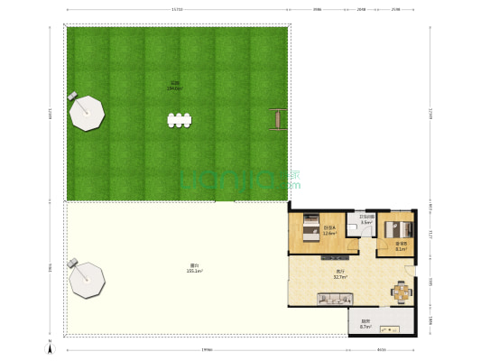 天赋龙庭 2室1厅1卫 75平方