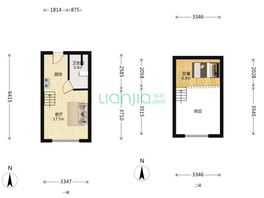 新大E+时代 1室1厅1卫 32平方