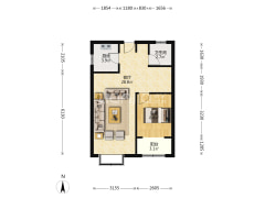 鹏渤印象城牛津花园 3室1厅 南-涿州鹏渤印象城牛津花园户型图