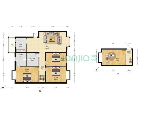 鸿运苑 4室1厅2卫 158平方