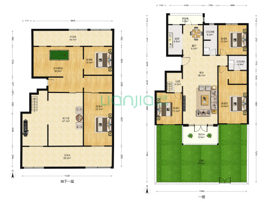 恒华湖公馆 6室2厅2卫 164平方