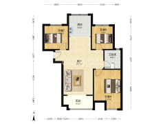 华阳路天伦湾小区，环境优美，三居室。-涿州天伦湾一期户型图