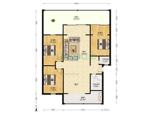 许家巷37号 3室1厅2卫 141平方