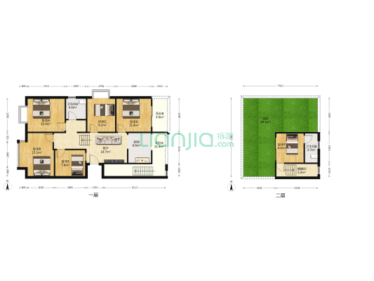王府春天花园 6室1厅2卫 132平方