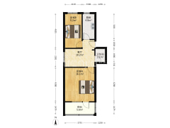 铁道部建厂局家属楼 2室1厅 南-涿州铁道部建厂局家属楼户型图