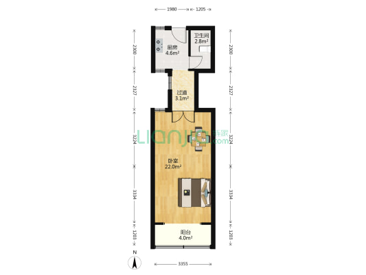 中恒苑 1室0厅1卫 46平方