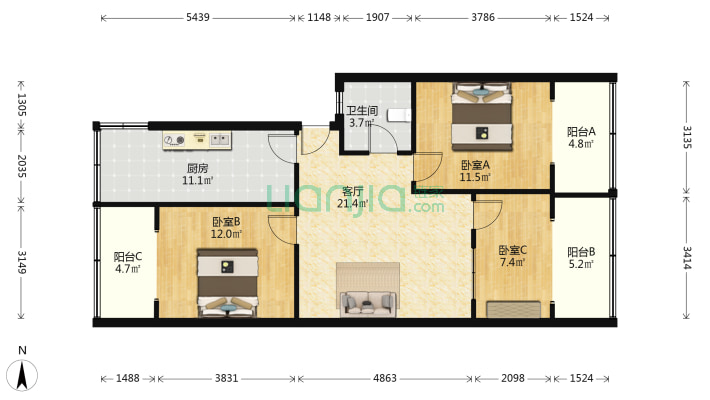 邮政宿舍二手房实景图
