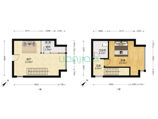 晶楠天地 1室1厅1卫 39平方