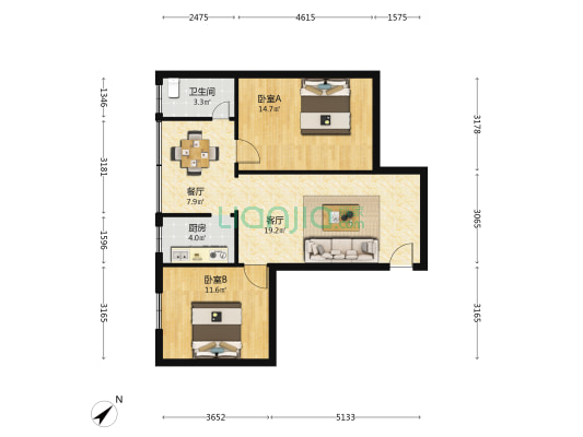 新民后街39号 2室2厅1卫 73平方