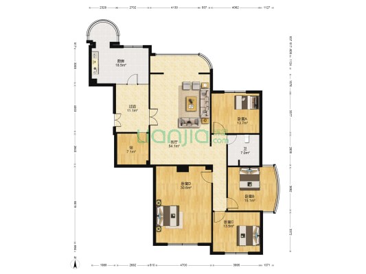 玉麟世家 4室1厅1卫 247平方