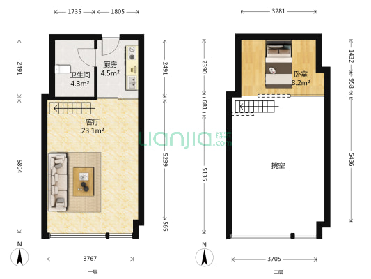 青年大厦 1室1厅1卫 0平方