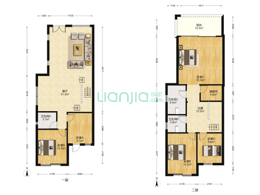 恒大御景半岛紫杉湖 5室1厅3卫 256平方