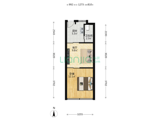 宝通路306弄 1室1厅1卫 35平方