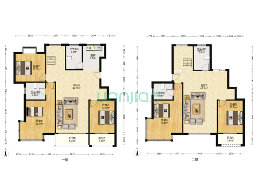 好家园 5室2厅4卫 252平方