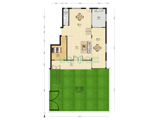 信美路16号 1室3厅1卫 321平方