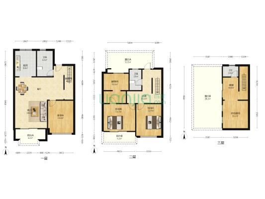 沣西逸园 4室1厅3卫 168平方