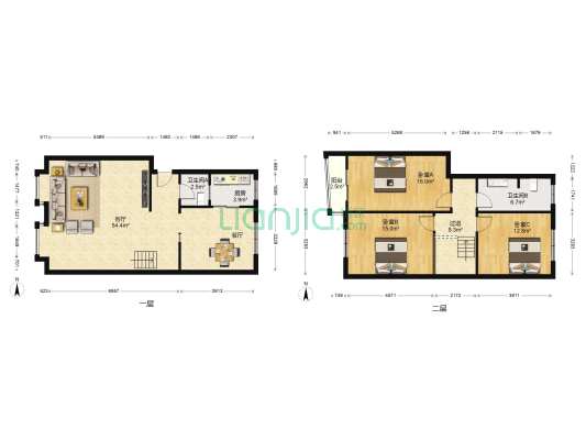 龙轩苑 3室1厅2卫 158平方