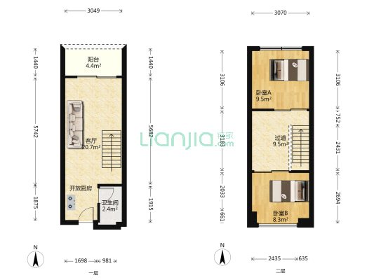 幸福里 2室1厅1卫 35平方