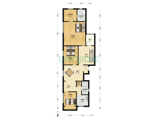 税务局渝州路税务所 3室2厅2卫 112平方