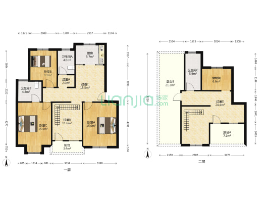 旺泰小区 3室0厅3卫 143平方