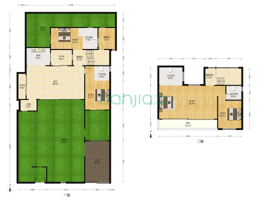绿城桃源小镇观翠苑 4室1厅4卫 166平方