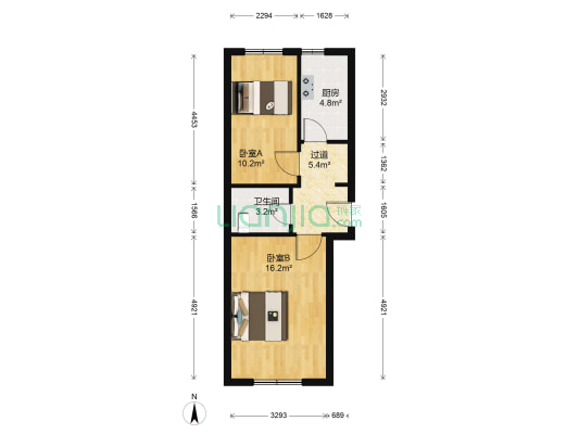 泡崖五区 2室0厅1卫 54平方