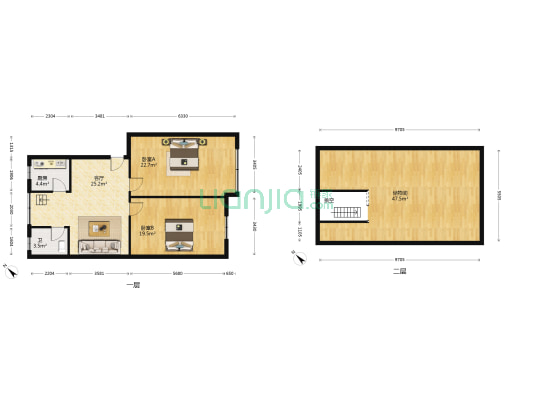 龙安小区 2室1厅1卫 89平方