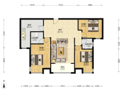 全天采光无遮挡  不临街  全阳户型 业主诚心出售-涿州金品时代户型图