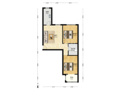 水榭春天 2室1厅 南 北-涿州水榭春天户型图