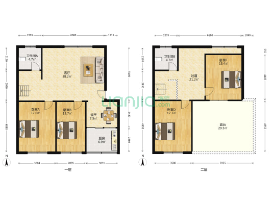 自来水公司家属院 4室2厅2卫 187平方