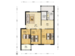 经典板楼户型 三居好楼层 房本满五唯一税少 看房方便-涿州世纪嘉园户型图
