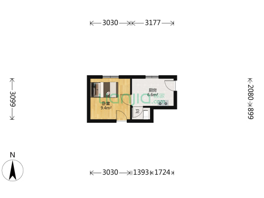 荣巷新村 1室0厅1卫 43平方