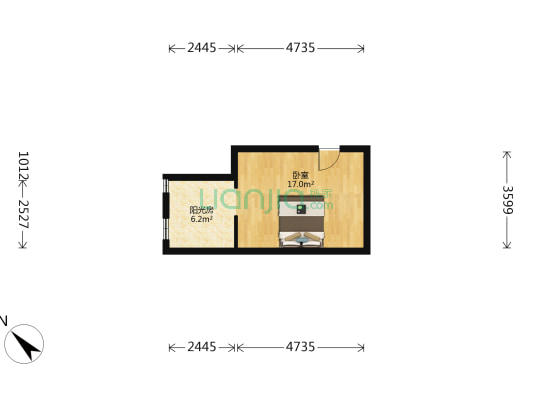 福利里 1室0厅0卫 24平方