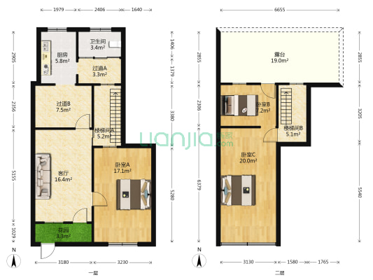 市委家属院东院 3室1厅1卫 90平方