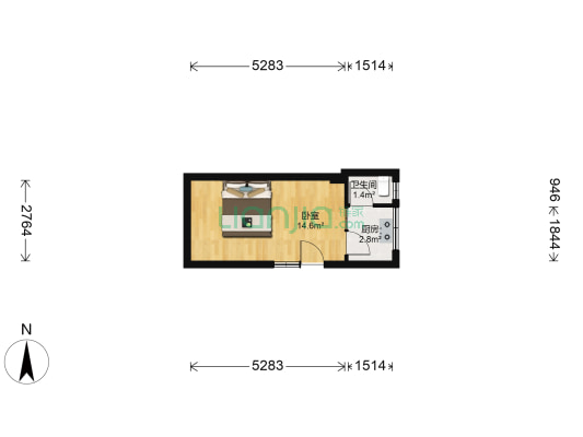 中山路422号 1室0厅1卫 24平方