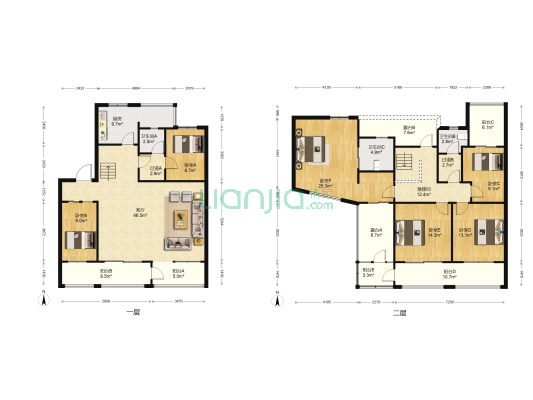 奉浦苑 6室1厅3卫 201平方