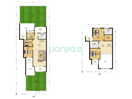 康田栖樾南区 5室1厅3卫 265平方