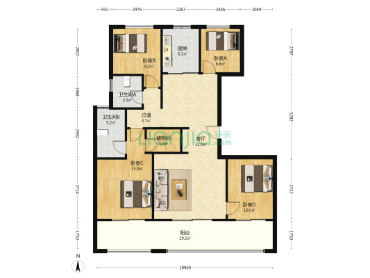 伟星玖都荟 4室1厅2卫 154平方