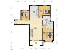香邑溪谷上园 3+1户型 毛坯随意装-涿州香邑溪谷上园户型图