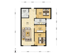 25年7月满二  精装修 中高楼层 全天采光无遮..-涿州高铁新干线户型图
