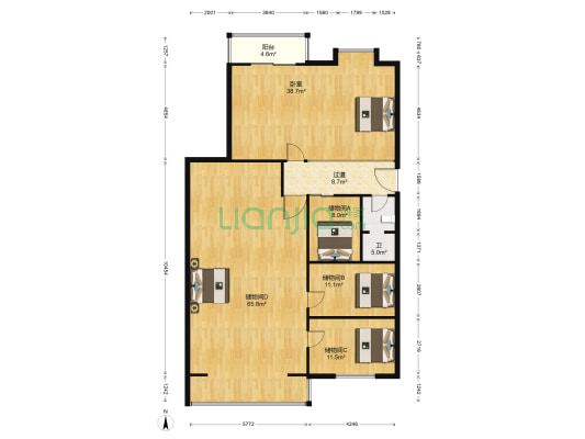 东方名苑 1室0厅1卫 178平方
