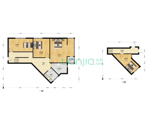 自然大地 4室0厅2卫 186平方