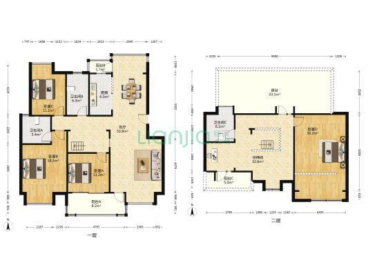 汇景豪苑 4室1厅3卫 201平方